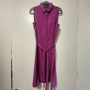 Raspberry-colored Sleeveless Dress